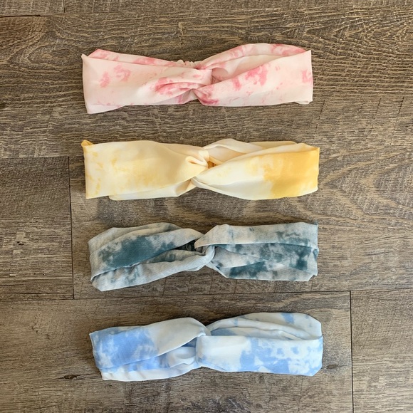 Pink Tie Dye Turban Headband - Picture 3 of 3